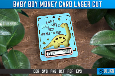 Baby Boy Money Card | Greeting Cards | Money Holder | CNC File SVG Fly Design 