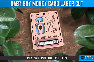 Baby Boy Money Card | Greeting Cards | Money Holder | CNC File SVG Fly Design 