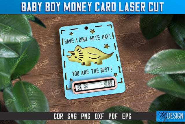 Baby Boy Money Card | Greeting Cards | Money Holder | CNC File SVG Fly Design 
