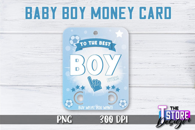 Baby Boy Money Card PNG Design | Boy Money Holder | Baby PNG Sublimation The T Store Design 