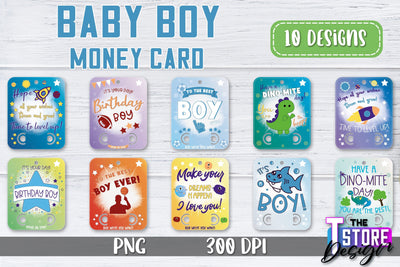Baby Boy Money Card PNG Design | Boy Money Holder | Baby PNG Sublimation The T Store Design 