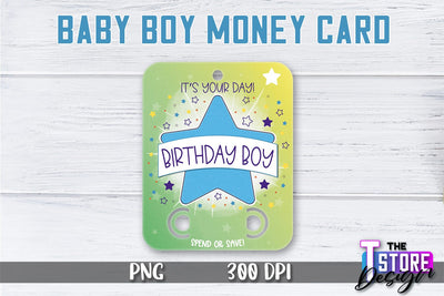 Baby Boy Money Card PNG Design | Boy Money Holder | Baby PNG Sublimation The T Store Design 