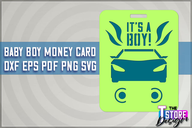 Baby Boy Money Card SVG | Baby Boy Money Holder | Happy Birthday Design SVG The T Store Design 