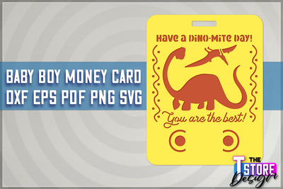 Baby Boy Money Card SVG | Baby Boy Money Holder | Happy Birthday Design SVG The T Store Design 