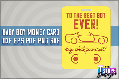 Baby Boy Money Card SVG | Baby Boy Money Holder | Happy Birthday Design SVG The T Store Design 