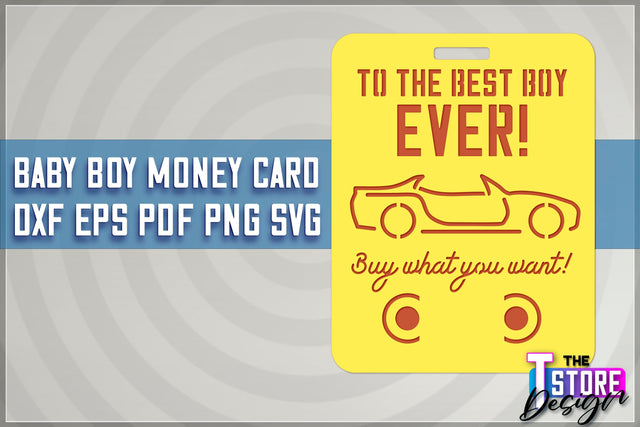 Baby Boy Money Card SVG | Baby Boy Money Holder | Happy Birthday Design SVG The T Store Design 