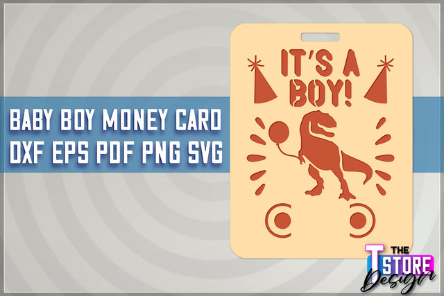 Baby Boy Money Card SVG | Baby Boy Money Holder | Happy Birthday Design SVG The T Store Design 