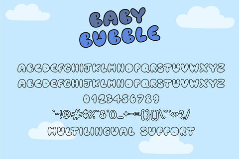 Baby Bubble Font Dm Letter Studio 