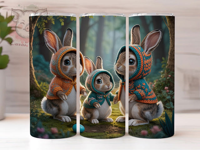 Baby Bunny Spring 20oz Tumbler, Spring Animals, Cute Theme, Seasonal Design, 20oz Wrap, Sublimation Design, PNG File Sublimation Lara' s Designs 