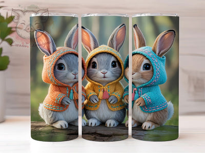 Baby Bunny Spring 20oz Tumbler, Spring Animals, Cute Theme, Seasonal Design, 20oz Wrap, Sublimation Design, PNG File Sublimation Lara' s Designs 