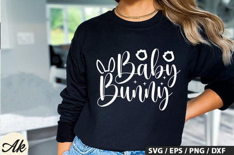 Baby Bunny SVG And Sticker PNG Design SVG akazaddesign 