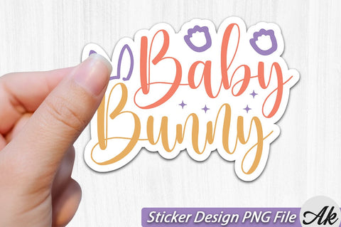 Baby Bunny SVG And Sticker PNG Design SVG akazaddesign 