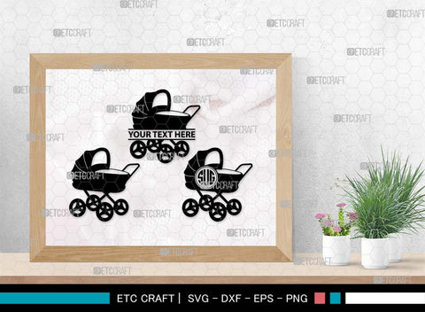 Baby Carriage SVG Bundle, Baby Carriage Silhouette, Pram Svg, Stroller Svg, Pramette Svg, Baby Buggy Svg, Baby Stroller Svg, Baby Carriage SVG ETC Craft 