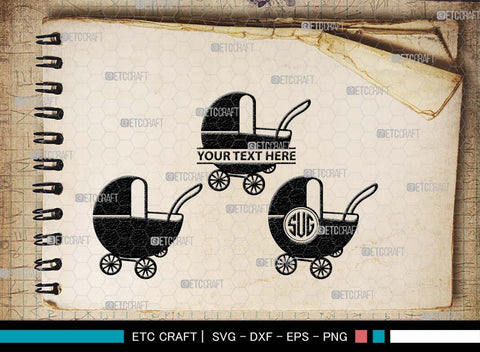 Baby Carriage SVG Bundle, Baby Carriage Silhouette, Pram Svg, Stroller Svg, Pramette Svg, Baby Buggy Svg, Baby Stroller Svg, Baby Carriage SVG ETC Craft 