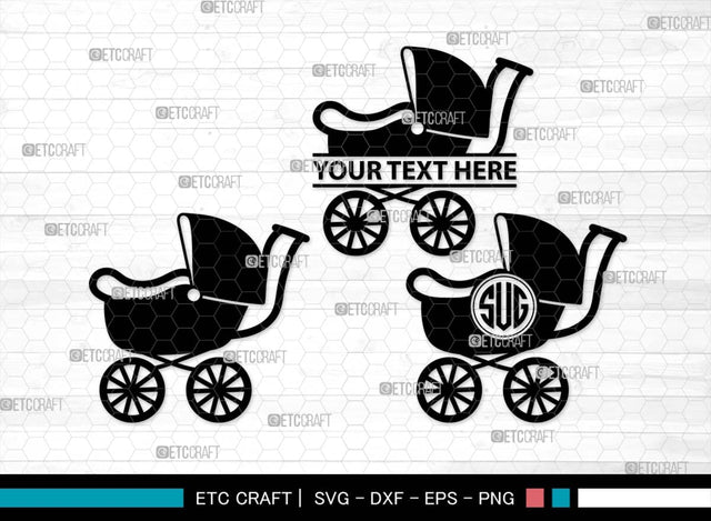 Baby Carriage SVG Bundle, Baby Carriage Silhouette, Pram Svg, Stroller Svg, Pramette Svg, Baby Buggy Svg, Baby Stroller Svg, Baby Carriage SVG ETC Craft 