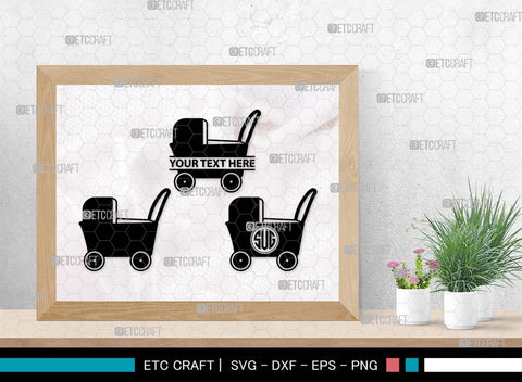 Baby Carriage SVG Bundle, Baby Carriage Silhouette, Pram Svg, Stroller Svg, Pramette Svg, Baby Buggy Svg, Baby Stroller Svg, Baby Carriage SVG ETC Craft 
