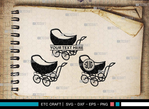 Baby Carriage SVG Bundle, Baby Carriage Silhouette, Pram Svg, Stroller Svg, Pramette Svg, Baby Buggy Svg, Baby Stroller Svg, Baby Carriage SVG ETC Craft 