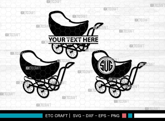 Baby Carriage SVG Bundle, Baby Carriage Silhouette, Pram Svg, Stroller Svg, Pramette Svg, Baby Buggy Svg, Baby Stroller Svg, Baby Carriage SVG ETC Craft 