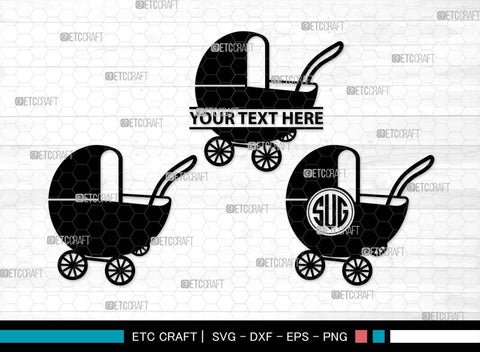 Baby Carriage SVG Bundle, Baby Carriage Silhouette, Pram Svg, Stroller Svg, Pramette Svg, Baby Buggy Svg, Baby Stroller Svg, Baby Carriage SVG ETC Craft 