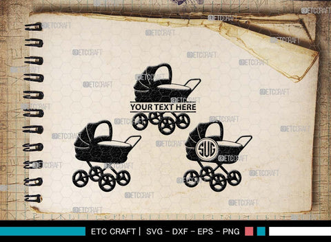 Baby Carriage SVG Bundle, Baby Carriage Silhouette, Pram Svg, Stroller Svg, Pramette Svg, Baby Buggy Svg, Baby Stroller Svg, Baby Carriage SVG ETC Craft 