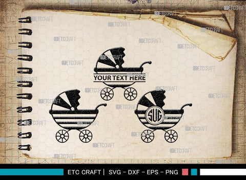 Baby Carriage SVG Bundle, Baby Carriage Silhouette, Pram Svg, Stroller Svg, Pramette Svg, Baby Buggy Svg, Baby Stroller Svg, Baby Carriage SVG ETC Craft 