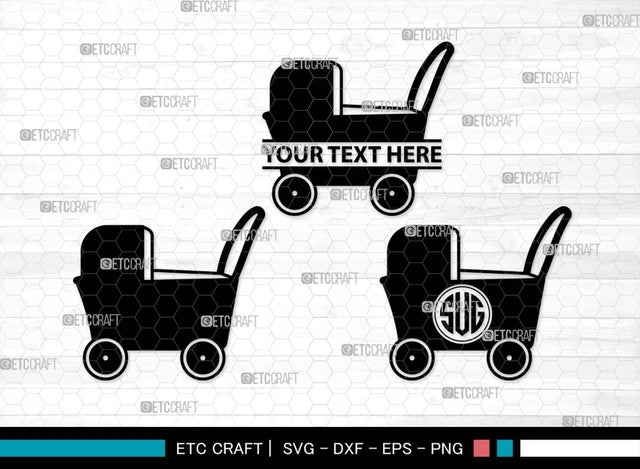 Baby Carriage SVG Bundle, Baby Carriage Silhouette, Pram Svg, Stroller Svg, Pramette Svg, Baby Buggy Svg, Baby Stroller Svg, Baby Carriage SVG ETC Craft 