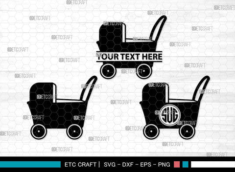 Baby Carriage SVG Bundle, Baby Carriage Silhouette, Pram Svg, Stroller Svg, Pramette Svg, Baby Buggy Svg, Baby Stroller Svg, Baby Carriage SVG ETC Craft 