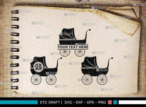 Baby Carriage SVG Bundle, Baby Carriage Silhouette, Pram Svg, Stroller Svg, Pramette Svg, Baby Buggy Svg, Baby Stroller Svg, Baby Carriage SVG ETC Craft 