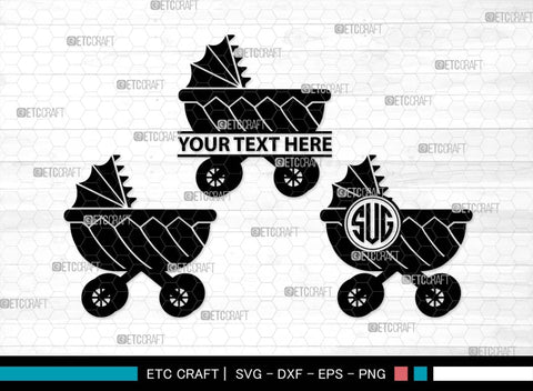 Baby Carriage SVG Bundle, Baby Carriage Silhouette, Pram Svg, Stroller Svg, Pramette Svg, Baby Buggy Svg, Baby Stroller Svg, Baby Carriage SVG ETC Craft 