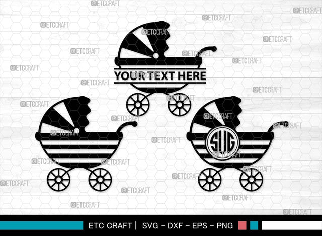 Baby Carriage SVG Bundle, Baby Carriage Silhouette, Pram Svg, Stroller Svg, Pramette Svg, Baby Buggy Svg, Baby Stroller Svg, Baby Carriage SVG ETC Craft 