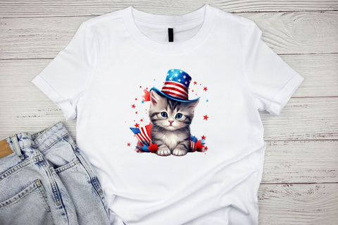 Baby Cat Independence Day Sublimation Bundle Sublimation Designangry 