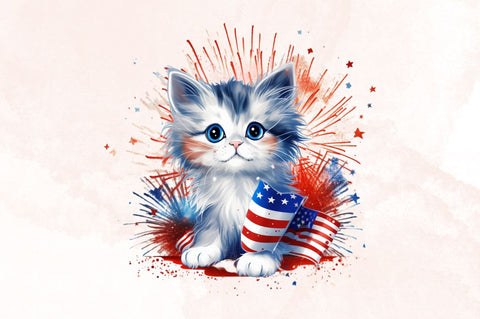 Baby Cat Independence Day Sublimation Bundle Sublimation Designangry 