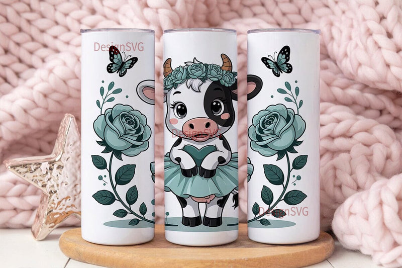 Baby Cow BalleTHSP 20oz Tumbler Wrap Sublimation DesignSVG 