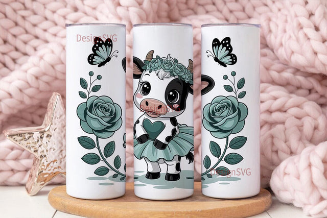 Baby Cow BalleTHSP 20oz Tumbler Wrap Sublimation DesignSVG 