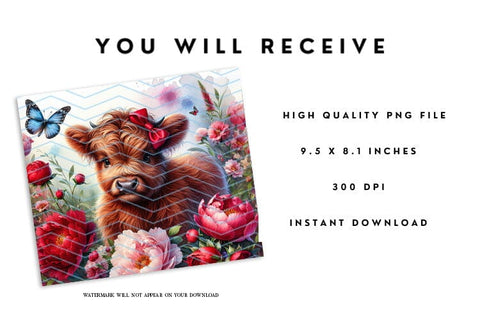 Baby Cow Mouse Pad - Cow & Peony Mousepad Sublimation Sublimation BijouBay 