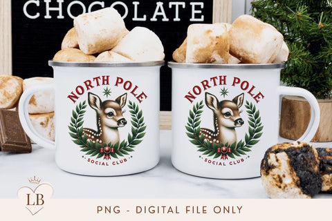 Baby Deer Christmas Coquette Social Club Transparent PNG Sublimation BijouBay 