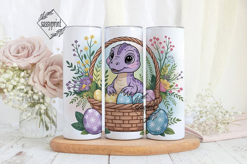 Baby Dinosaur Easter Basket 20oz Tumbler Sublimation sassyprint 