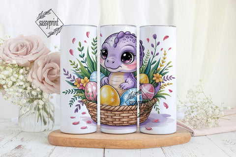 Baby Dinosaur Easter Basket 20oz Tumbler Sublimation sassyprint 
