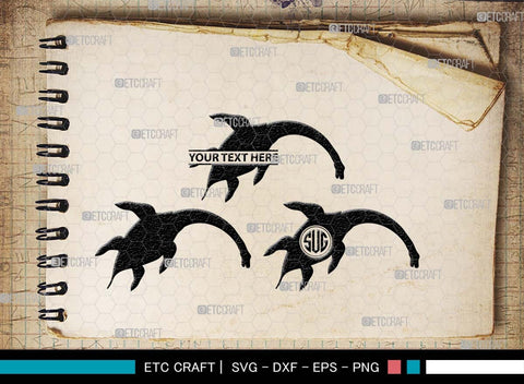 Baby Dinosaur Monogram, Baby Dinosaur Silhouette, Baby Dinosaur SVG, Kids Dinosaur Svg, T-rex Svg, Dino Svg, Cute Dinosaur Svg, SB00553 SVG ETC Craft 