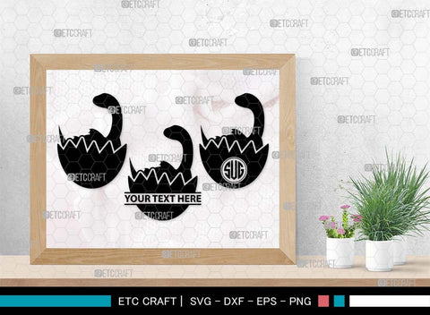Baby Dinosaur Monogram, Baby Dinosaur Silhouette, Baby Dinosaur SVG, Kids Dinosaur Svg, T-rex Svg, Dino Svg, Cute Dinosaur Svg, SB00553 SVG ETC Craft 
