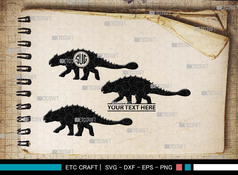 Baby Dinosaur Monogram, Baby Dinosaur Silhouette, Baby Dinosaur SVG, Kids Dinosaur Svg, T-rex Svg, Dino Svg, Cute Dinosaur Svg, SB00553 SVG ETC Craft 