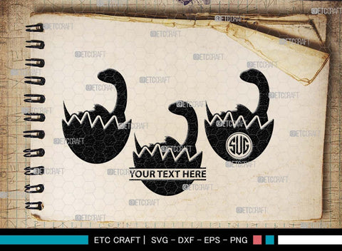 Baby Dinosaur Monogram, Baby Dinosaur Silhouette, Baby Dinosaur SVG, Kids Dinosaur Svg, T-rex Svg, Dino Svg, Cute Dinosaur Svg, SB00553 SVG ETC Craft 