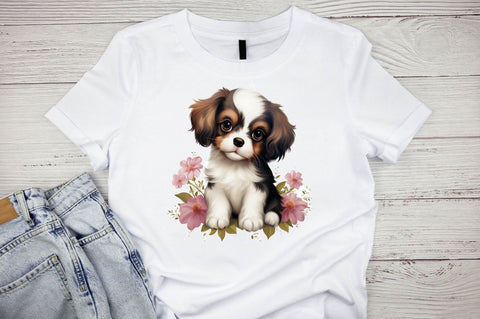 Baby Dog Watercolor Sublimation Clipart Bundle Sublimation Designangry 