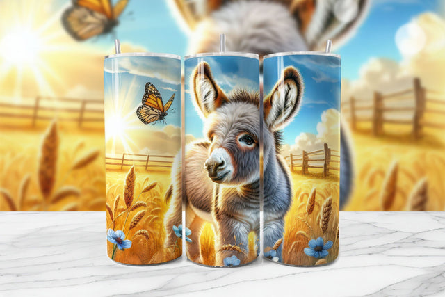 Baby Donkey 20oz Tumbler Sublimation Wrap PNG Sublimation BijouBay 