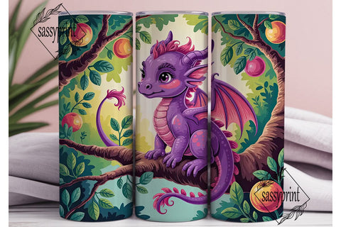 Baby Dragon 20oz Tumbler Wrap Sublimation sassyprint 