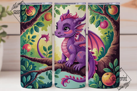 Baby Dragon 20oz Tumbler Wrap Sublimation sassyprint 