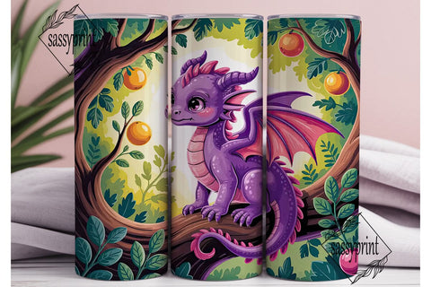 Baby Dragon 20oz Tumbler Wrap Sublimation sassyprint 