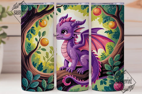 Baby Dragon 20oz Tumbler Wrap Sublimation sassyprint 