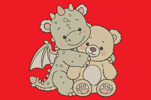 Baby Dragon Teddy Bear Embroidery Embroidery/Applique DESIGNS designartist 