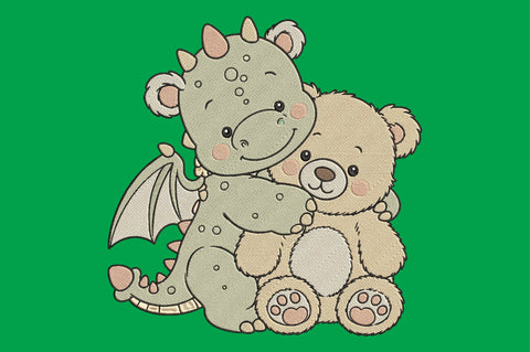Baby Dragon Teddy Bear Embroidery Embroidery/Applique DESIGNS designartist 